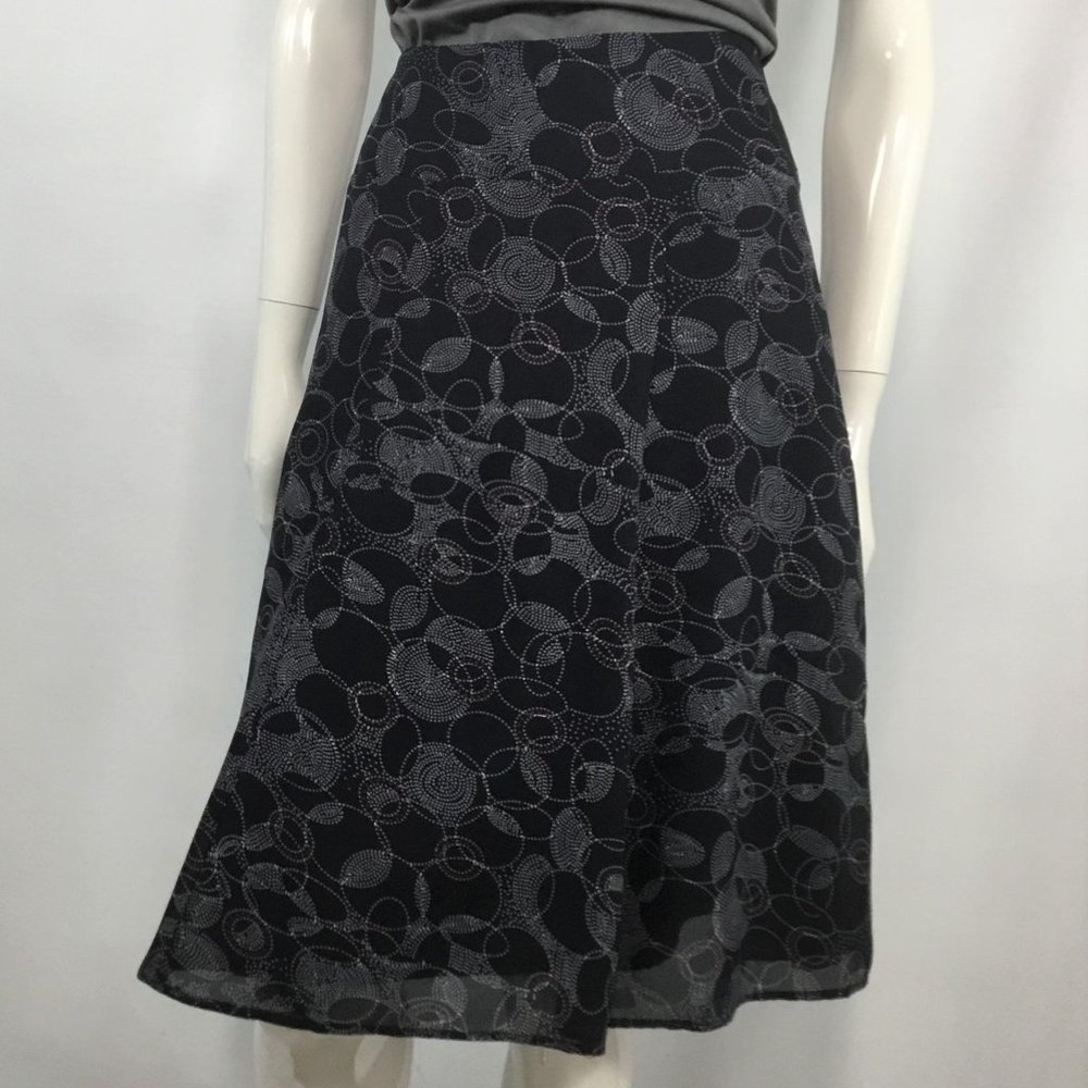 Cleo Navy Chiffon Skirt  (like new)